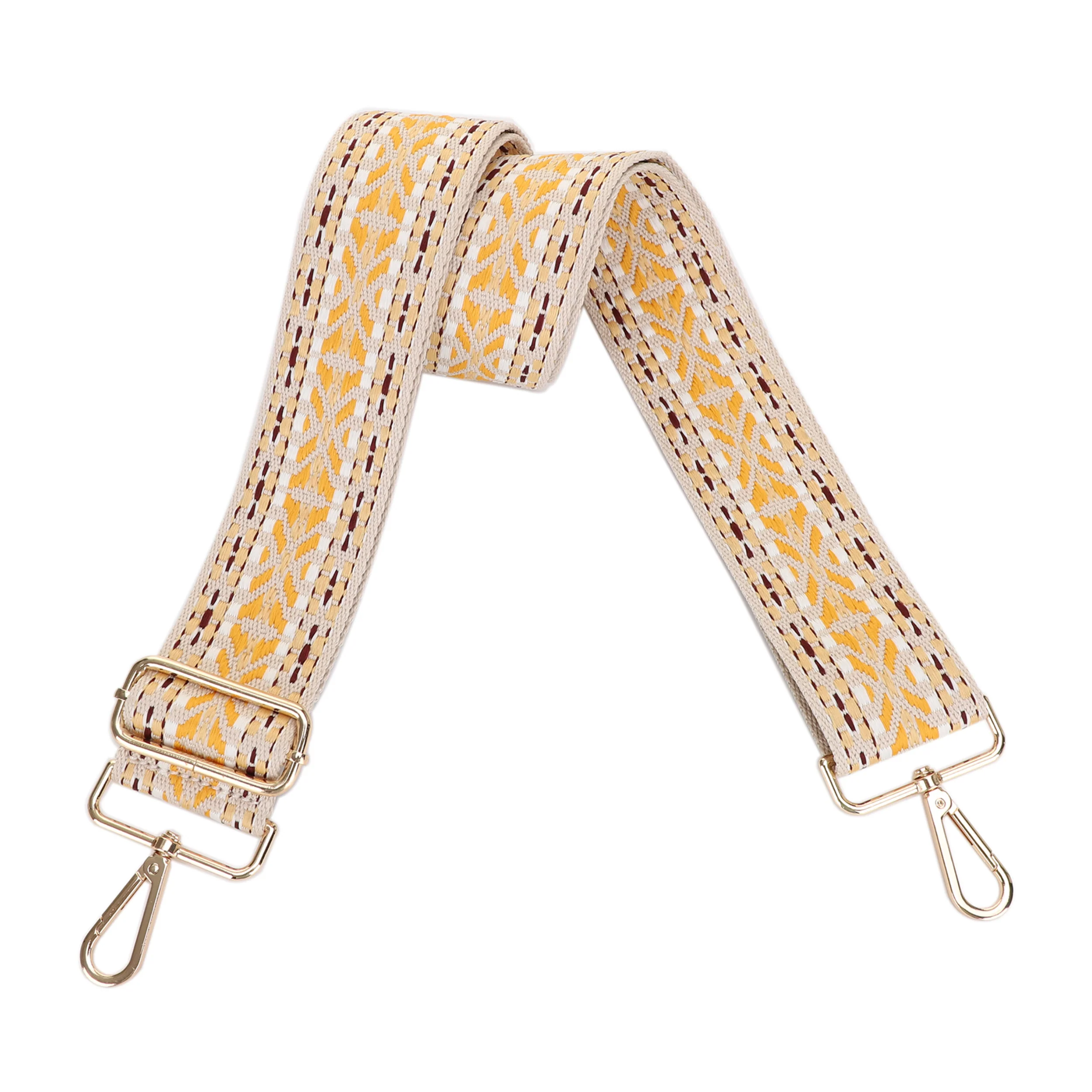 2 Inch Wide Replacement Webbing Strap with Gold Metal Hardware - Image 16