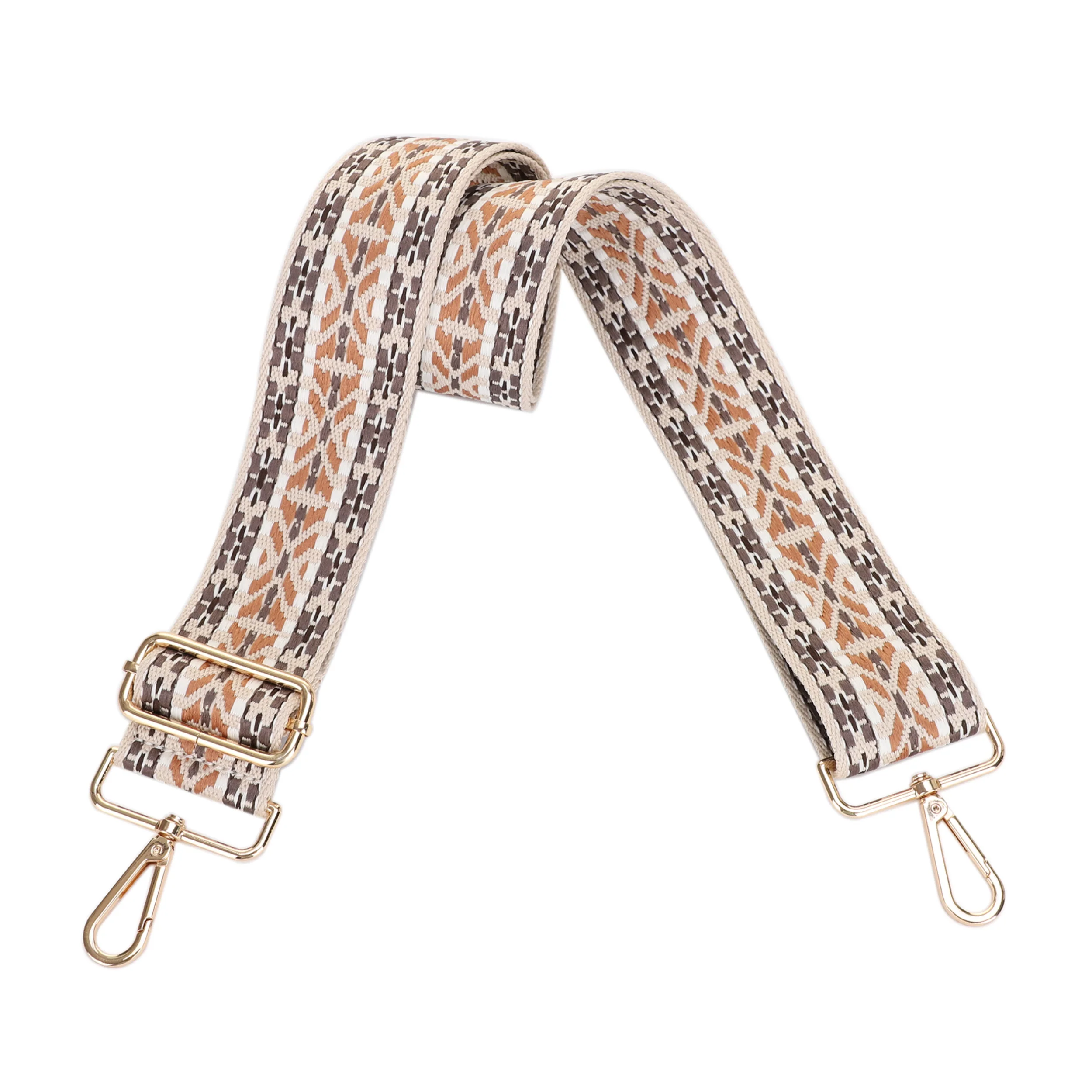 2 Inch Wide Replacement Webbing Strap with Gold Metal Hardware - Image 17
