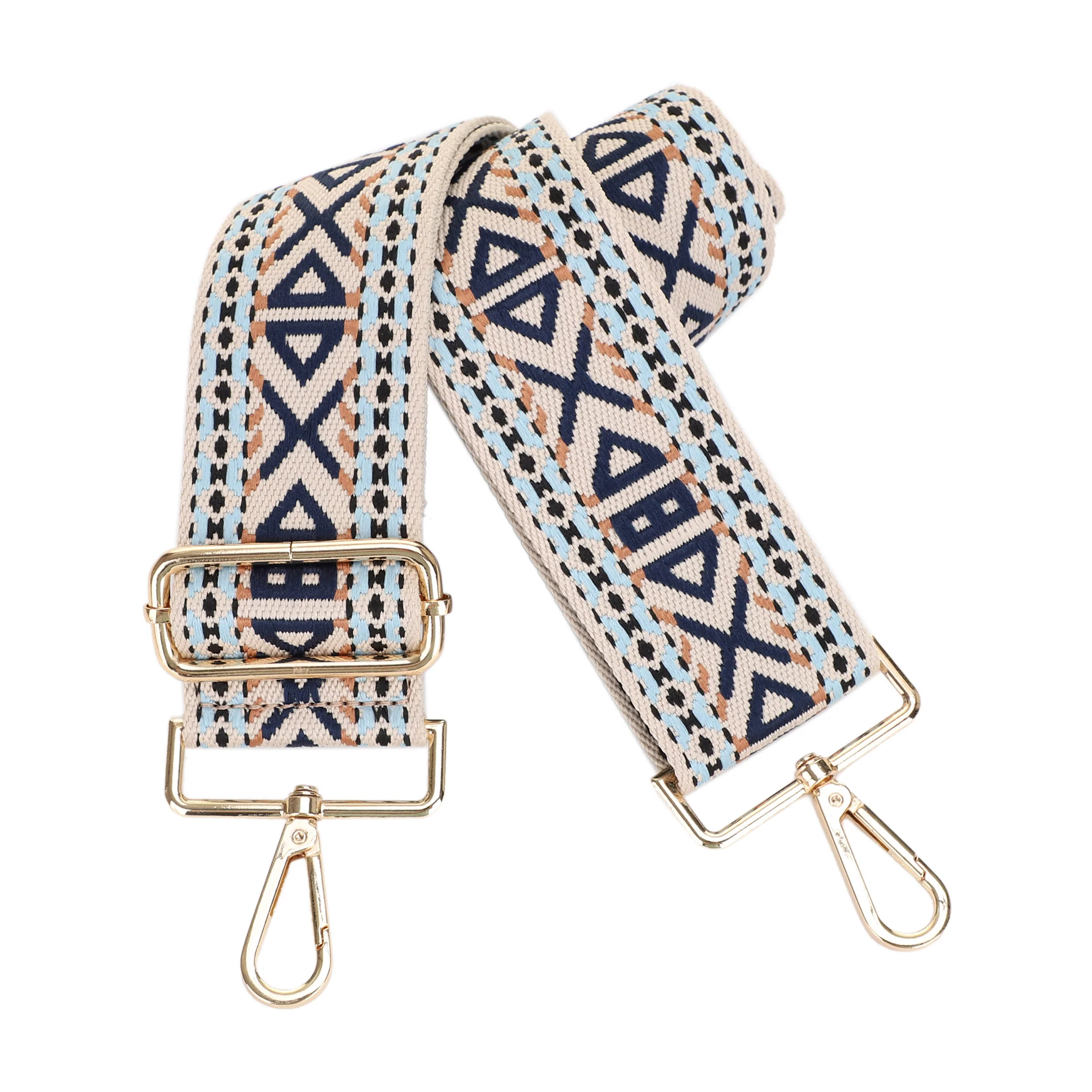 2 Inch Wide Replacement Webbing Strap with Gold Metal Hardware - Image 3