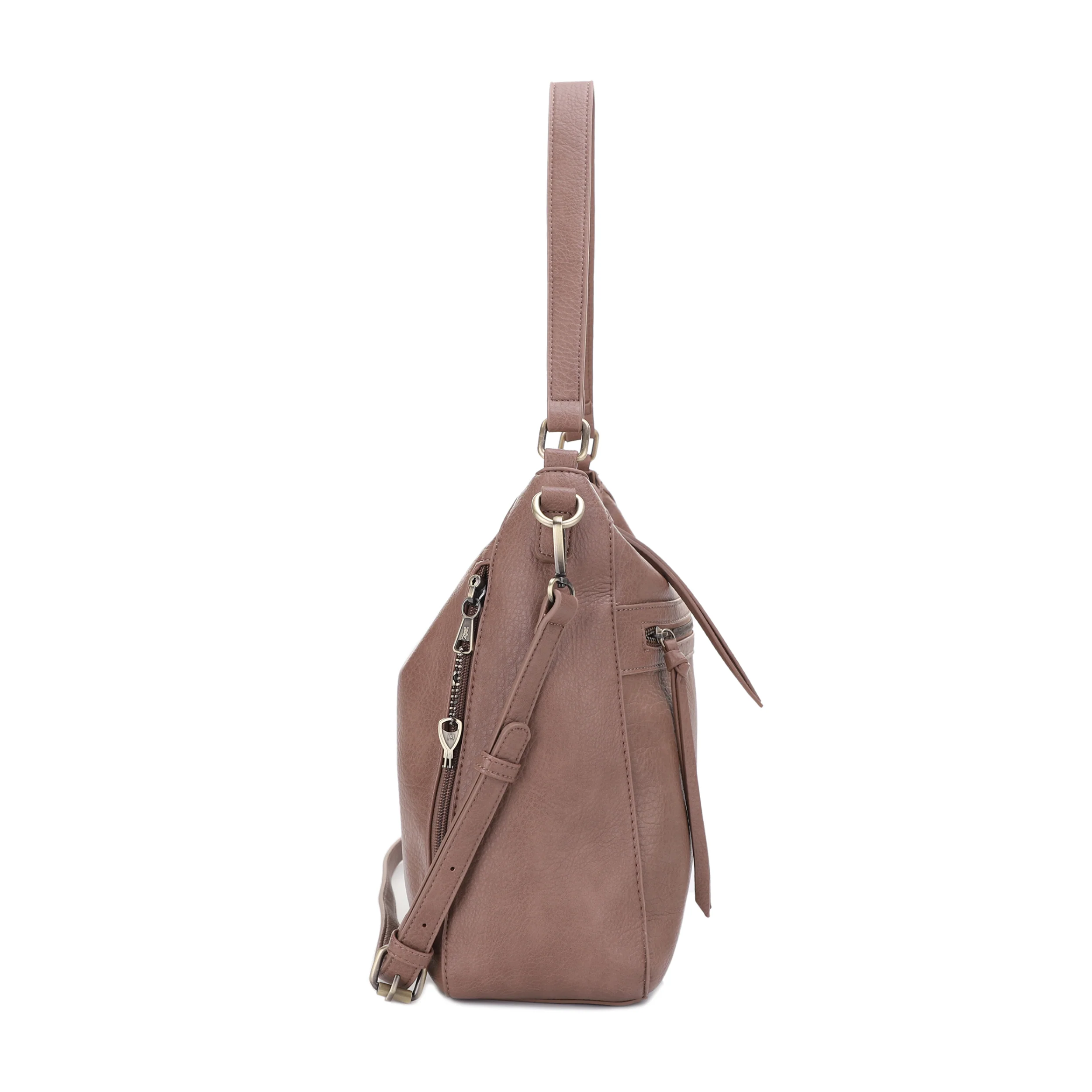 Dakota Concealed Carry Lock and Key Hobo Shoulder Bag - Image 38