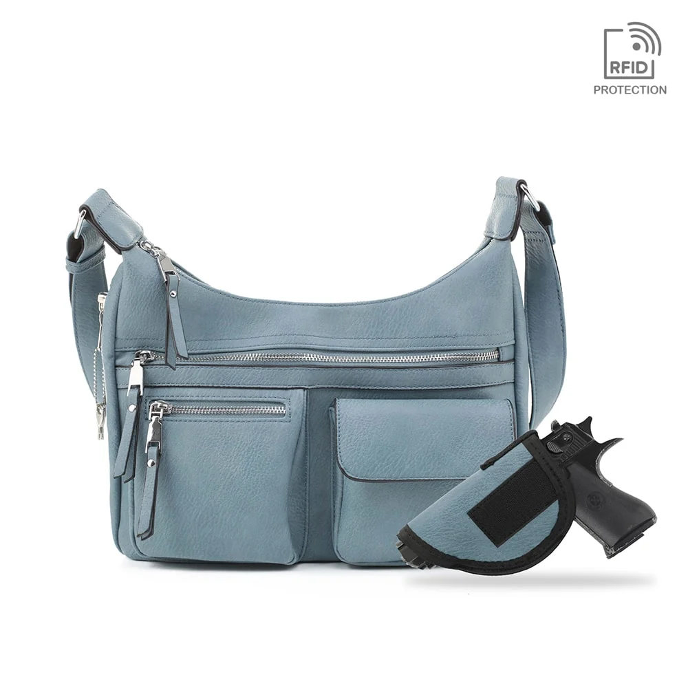 Elle Concealed Carry Hobo Handbag - Image 24
