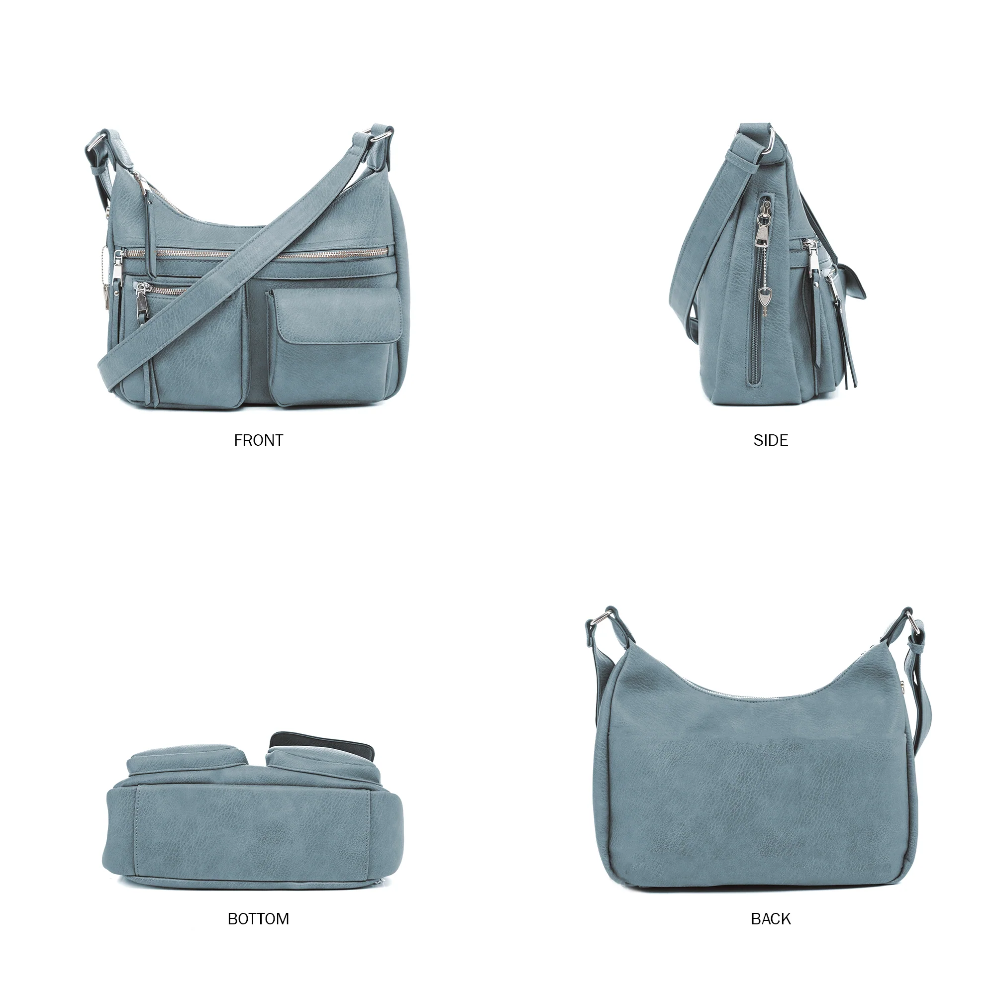 Elle Concealed Carry Hobo Handbag - Image 28