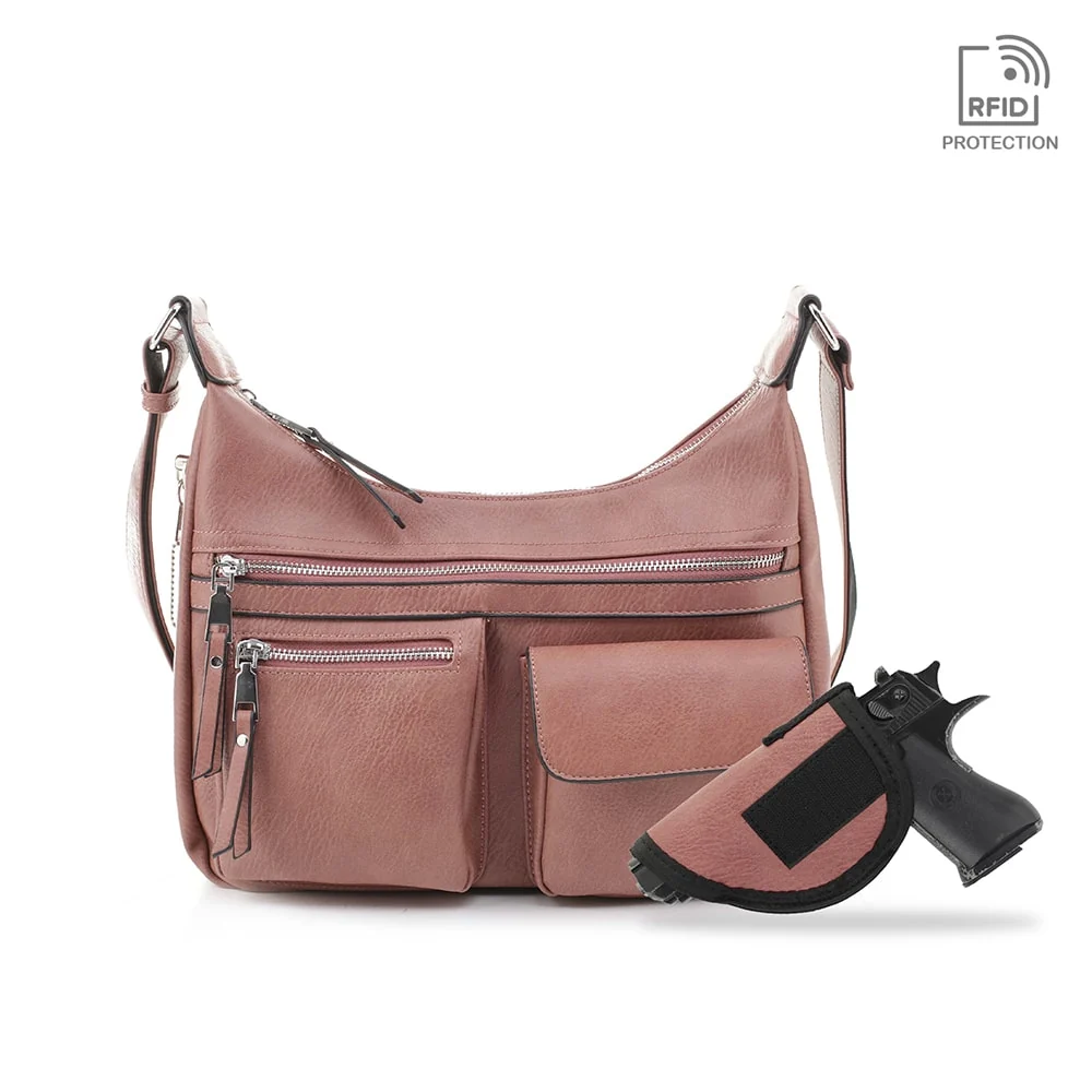 Elle Concealed Carry Hobo Handbag - Image 30