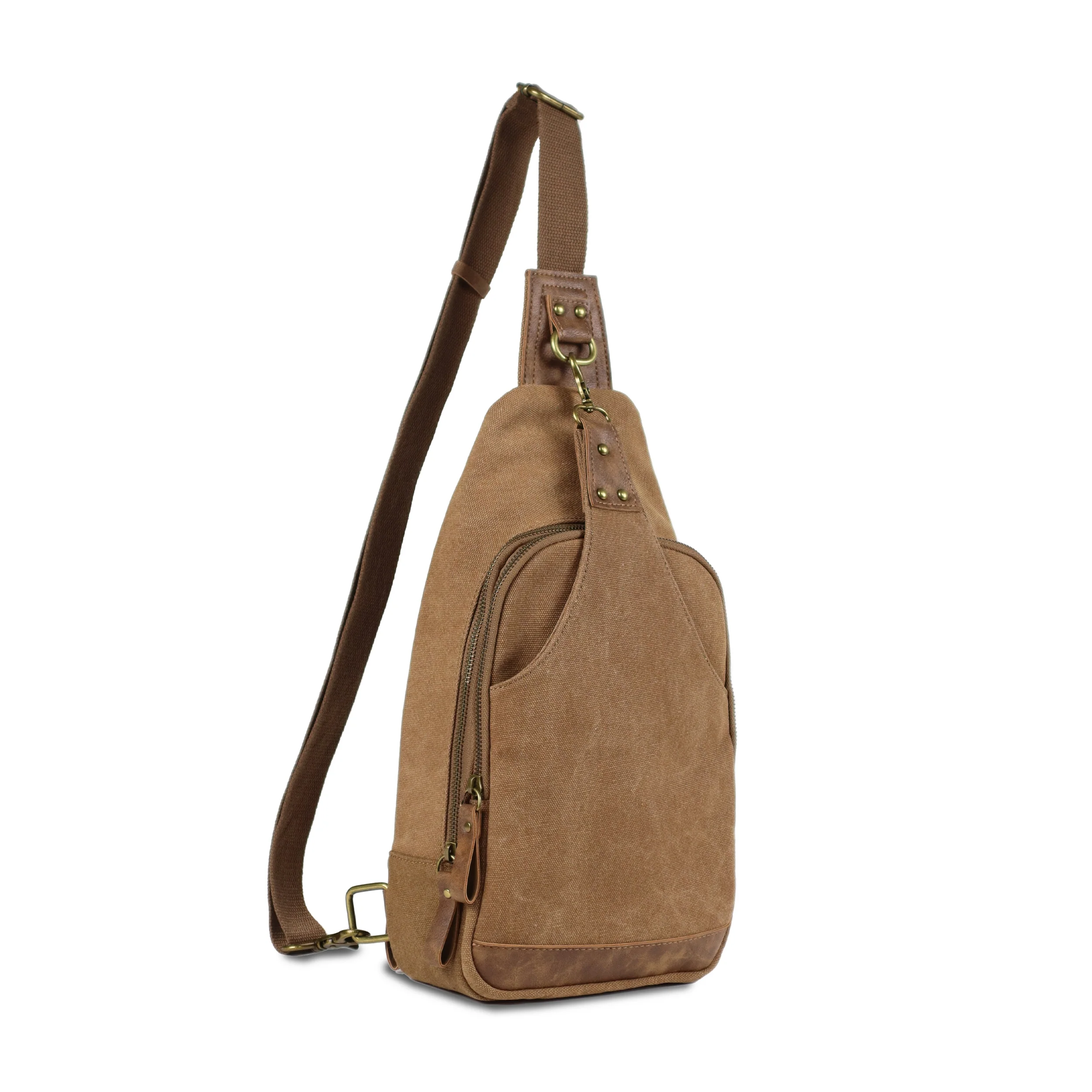 Glacier Unisex Canvas Sling Shoulder Concealed Backpack - Image 26