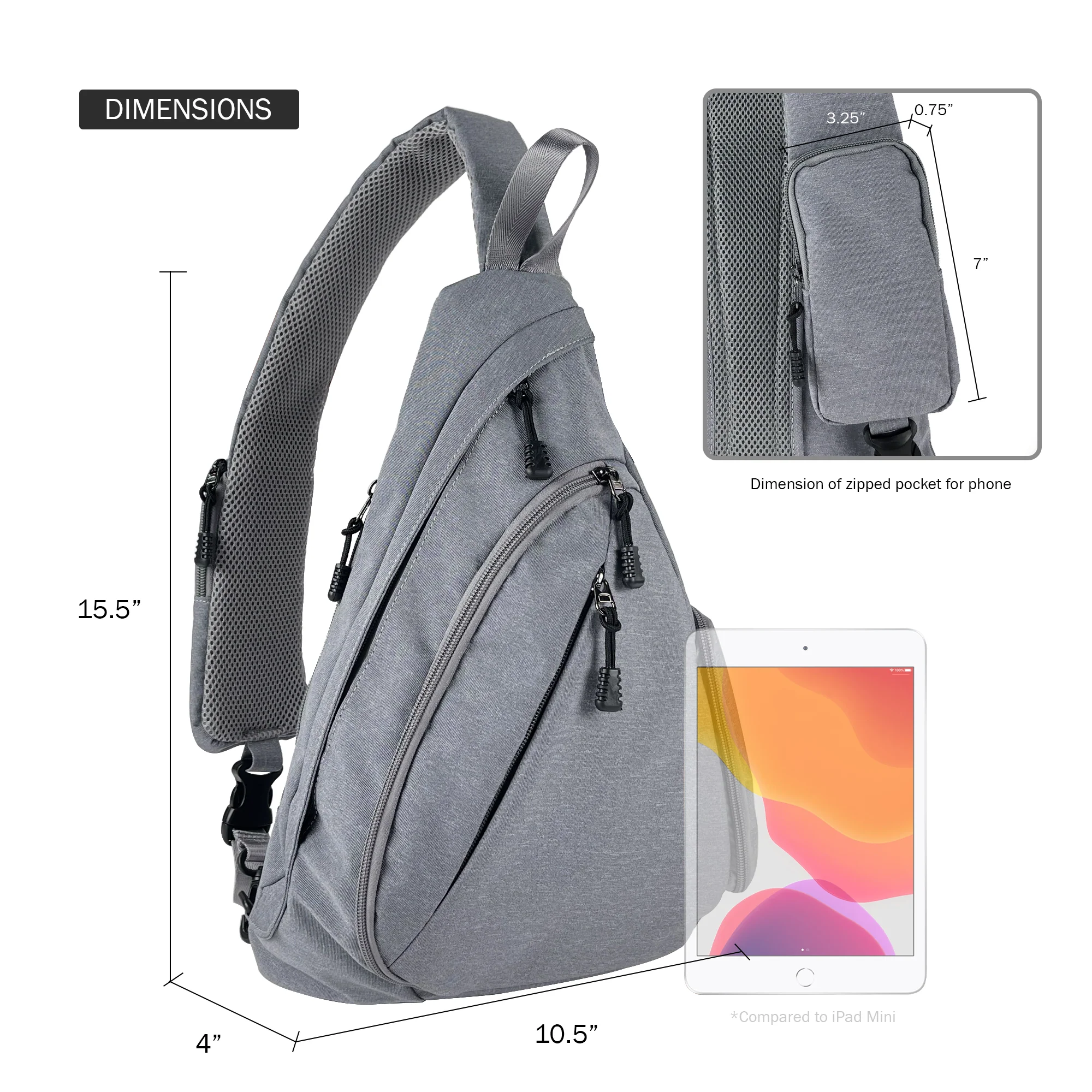Peyton Sling Shoulder Concealed Carry Backpack - Image 20