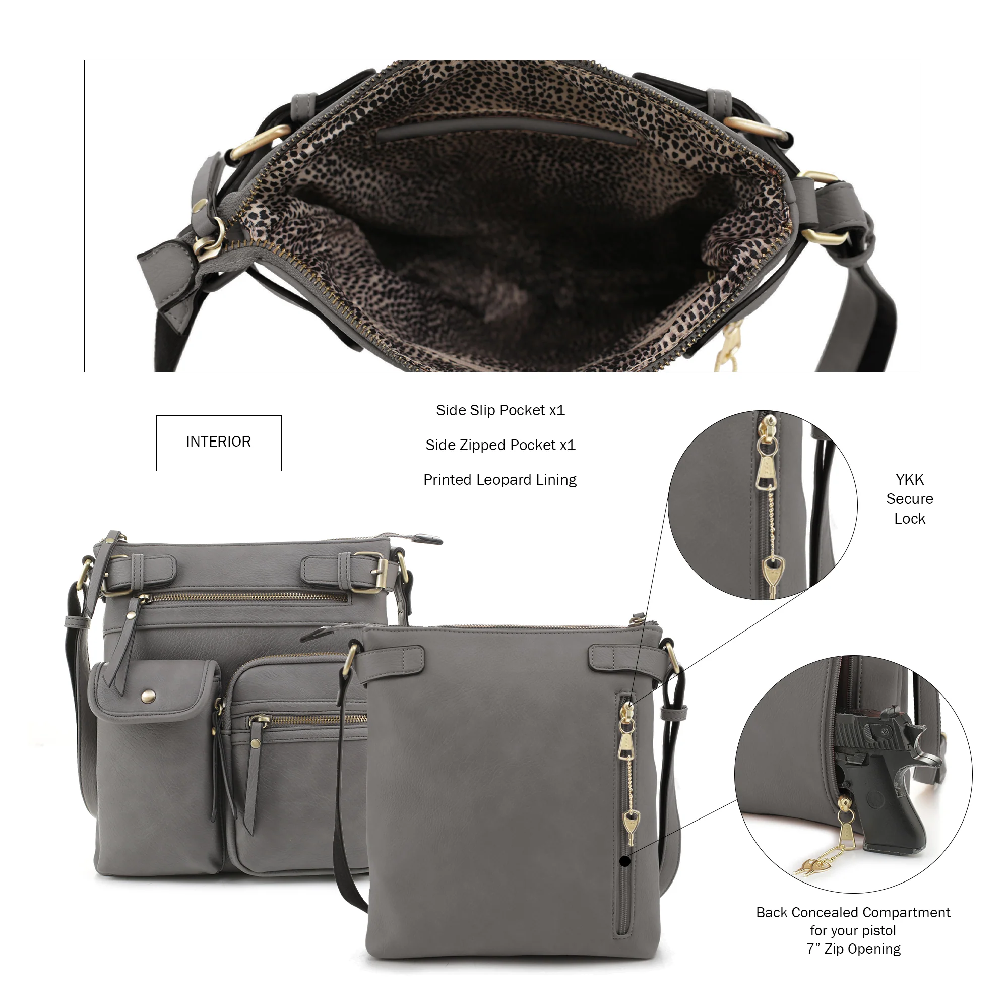 Shelby Concealed Carry Lock and Key Crossbody - Image 18